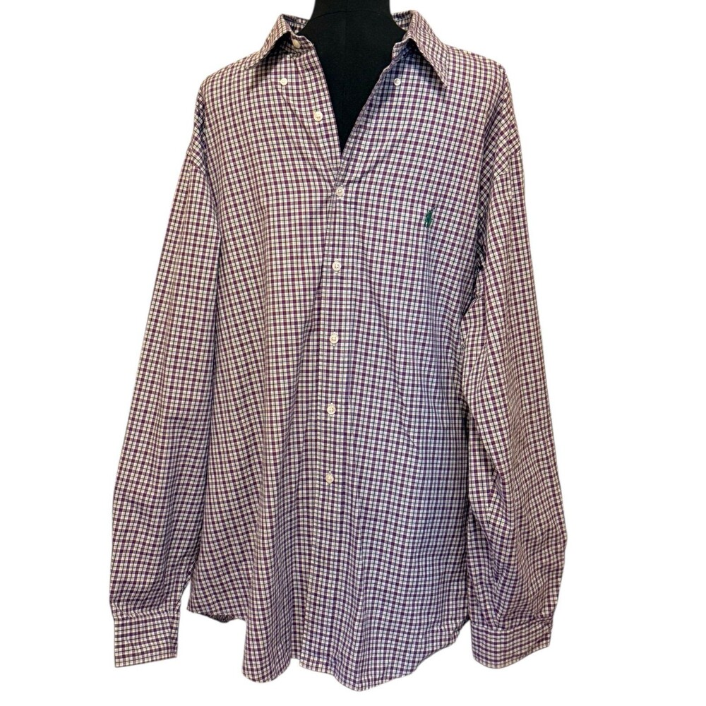 Polo Ralph Lauren Button Up Long Sleeved Shirt Classic Fit 17.5 XL